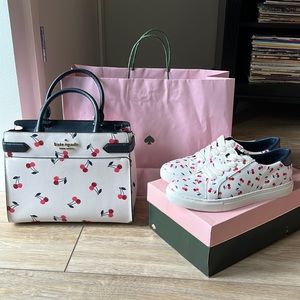 NWT Kate Spade Medium Satchel in dancing cherries